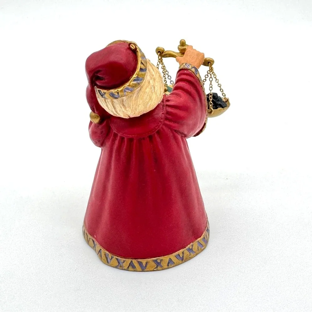 Hallmark Keepsake Santa Ornament 2003 Naughty or Nice Scales Coal Gift Red Robe